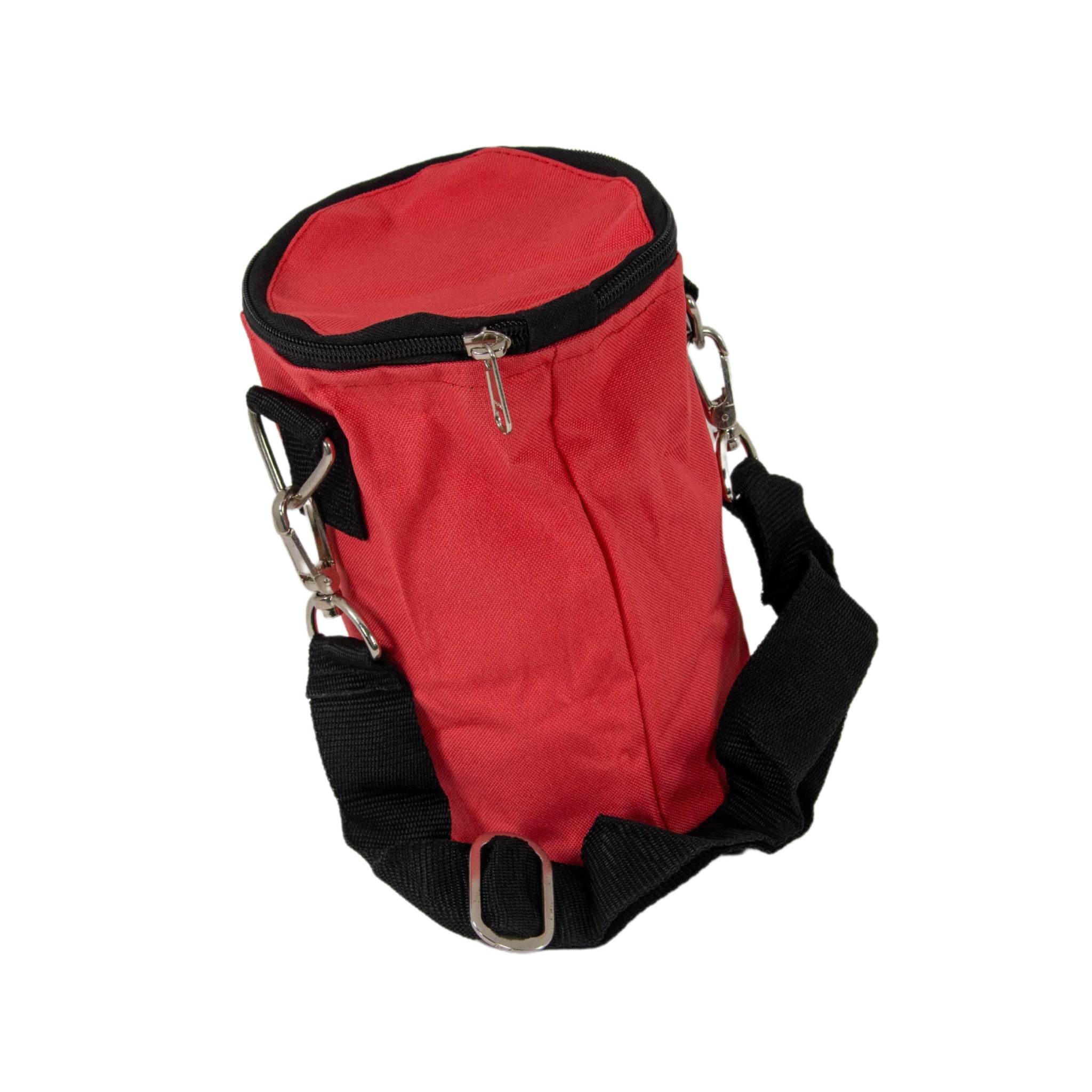 Red fabric shot put bag for shot putters | for multiple athletics shot implements