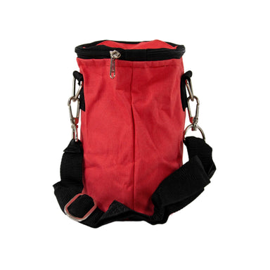 Red fabric shot put bag for shot putters | for multiple athletics shot implements