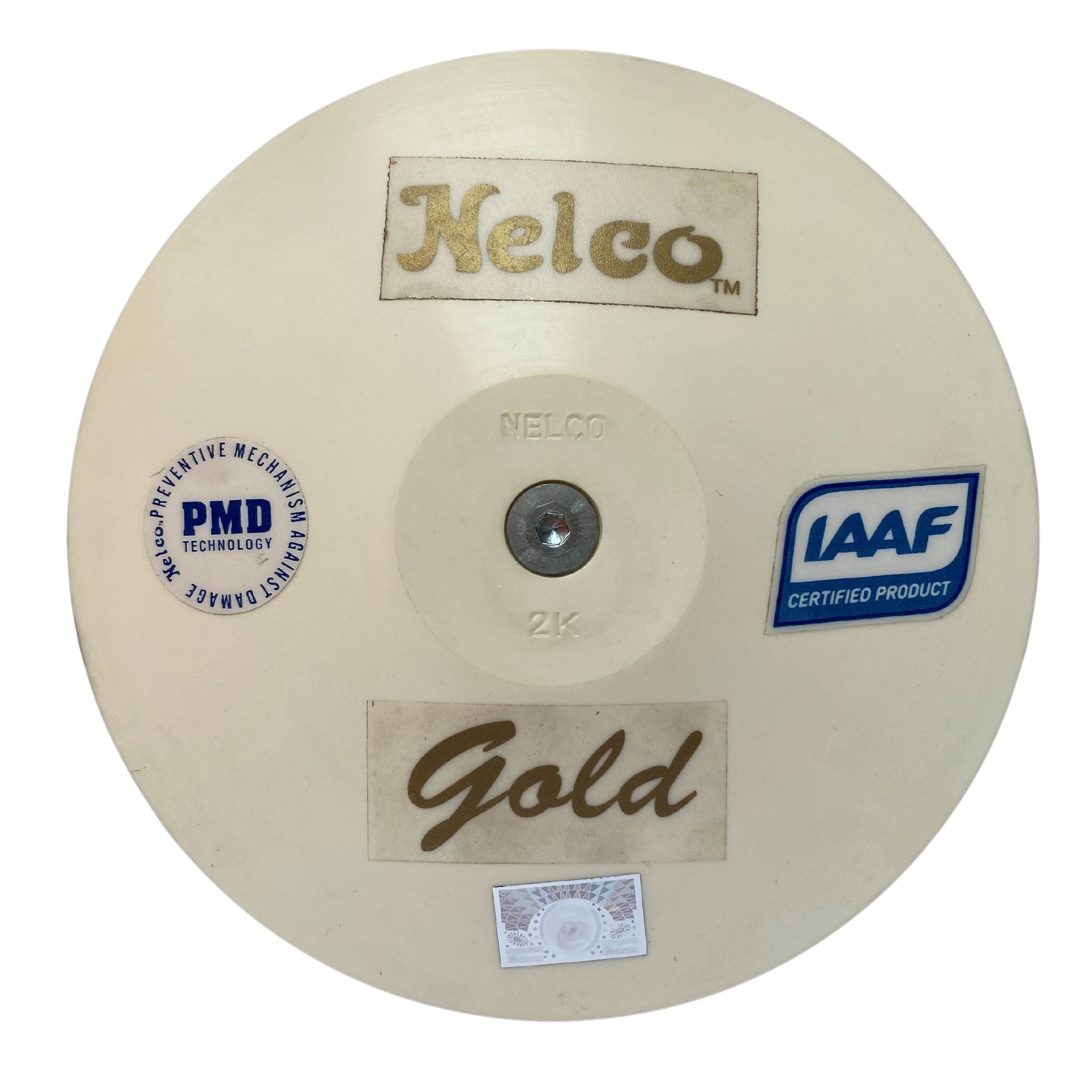 Replacement discus plate for Nelco 2kg Gold