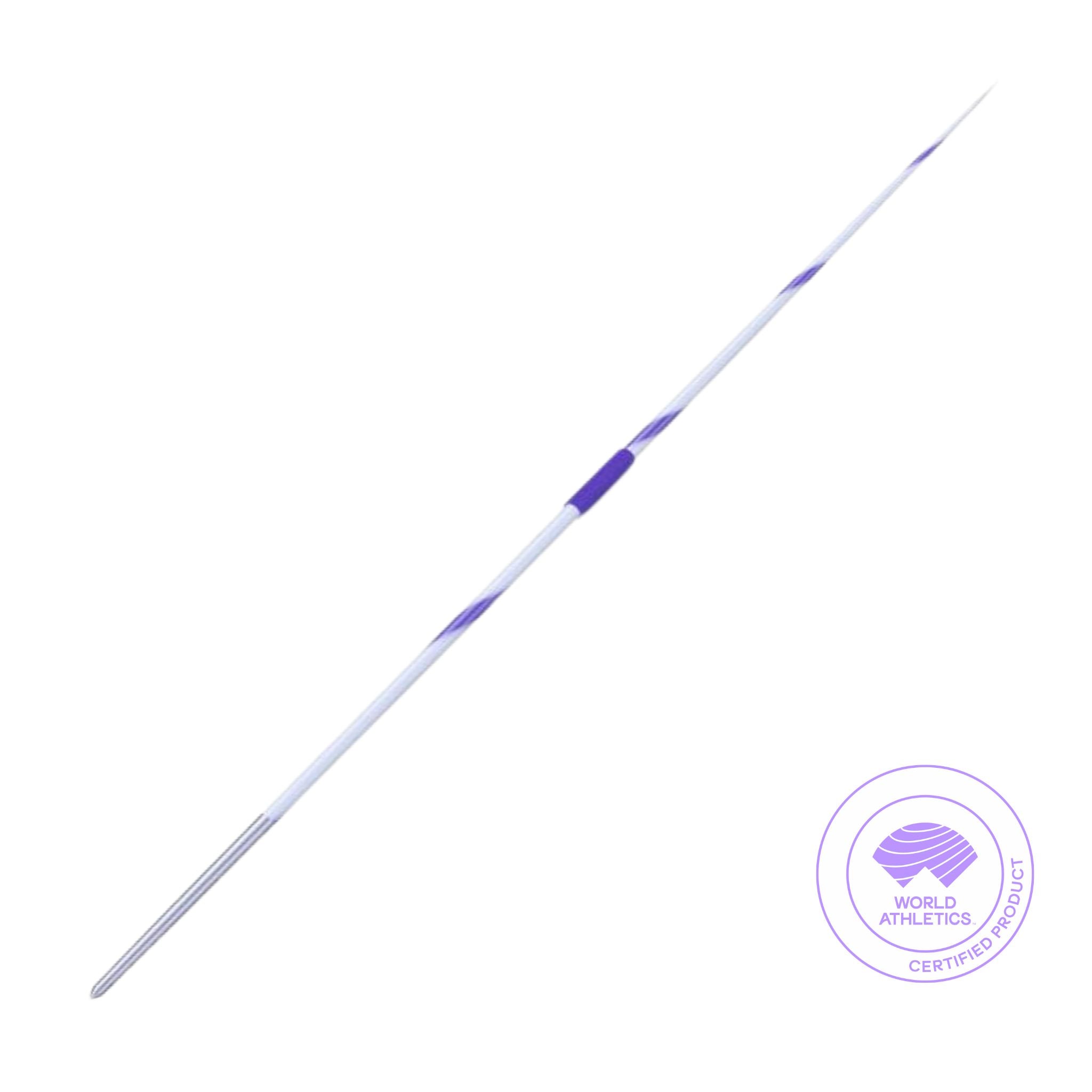 Nordic Champion steel javelin spiral design lilac|white 