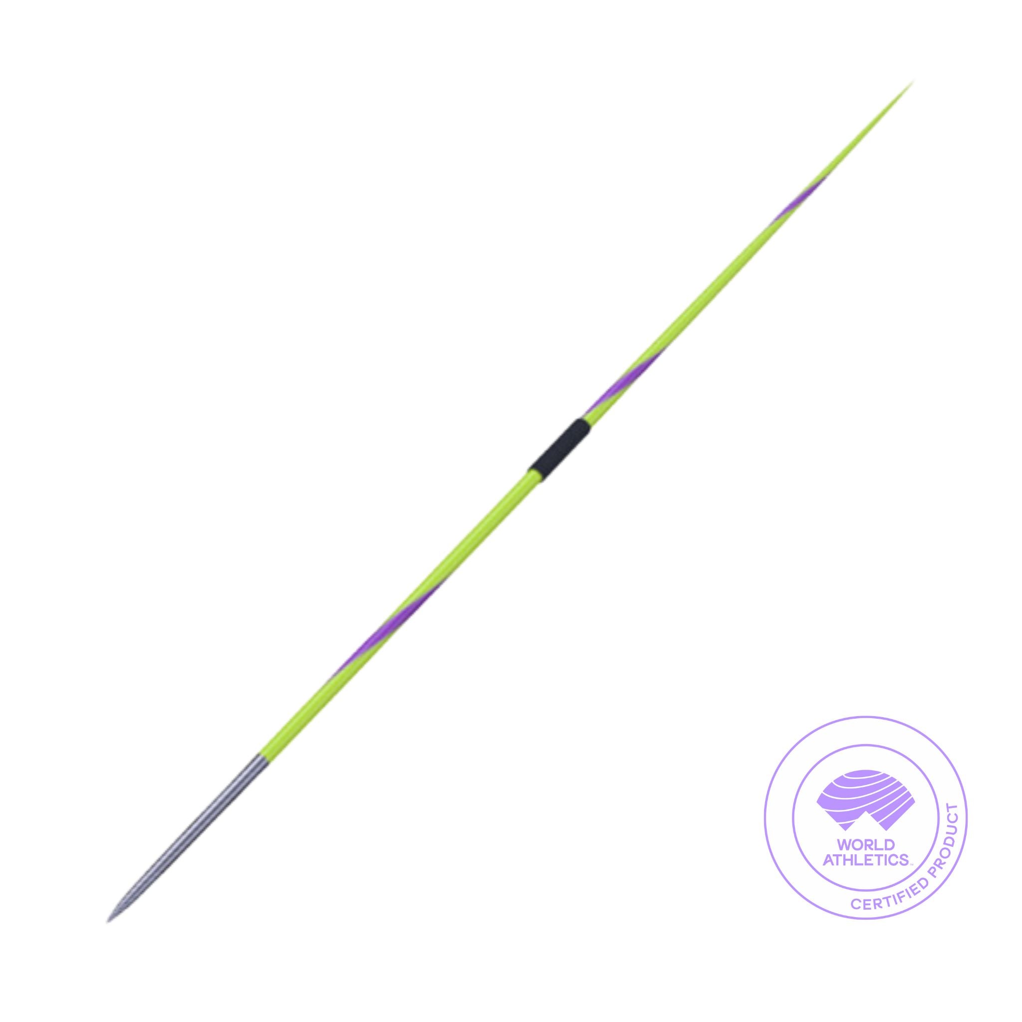 Nordic Valhalla medium javelin 800g|600g purple & green spiral WA certified