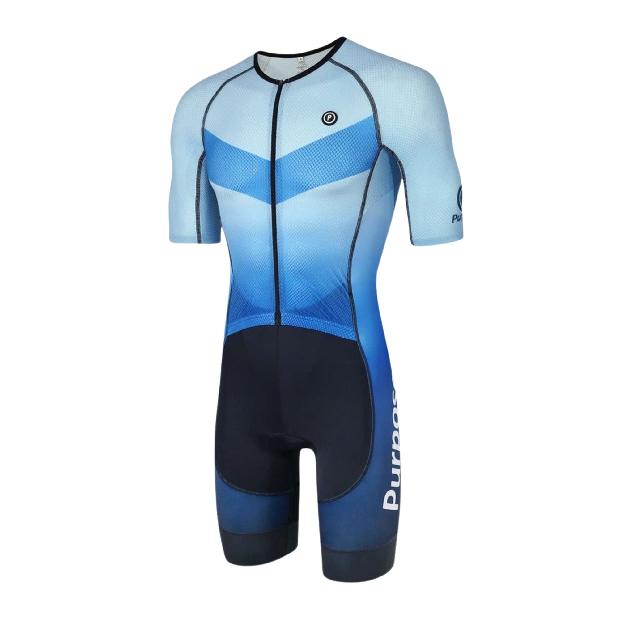 purpose trisuit trancend colour front zip short sleeve